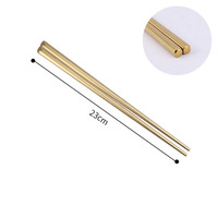 Baguettes carrées antidérapantes en acier inoxydable 304 de style coréen, ensemble d'ustensiles de restaurant, vaisselle de table pour couple et usage domestique