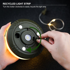 Tira de Luces LED de 10 Metros para Camping, Recargable por USB, Regulable, Blanco Cálido y RGB, para Exteriores, Jardín, Fiestas, Ambiente de Camping - Product Image 3