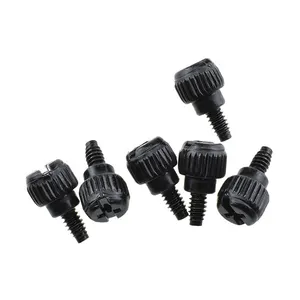 Custom Metal Thumb Screw Black Zinc Computer Case 6-32 PC Thumb Screws