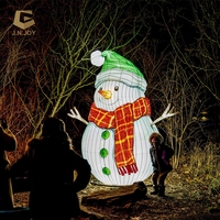 JN-RT-13 Étanche Sculpture Décoration Lumière Traîneau Cerf Interactif Noël Bonhomme De Neige Lanetrn Festival