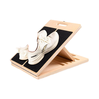 Planche inclinée en bois portable réglable Capacité de poids de 300 lb Civière de mollet Formation Wedge Jambe Genoux Talon pour Usage domestique