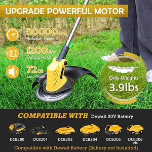 Coupe-bordures électrique 20V Li-ion 4.0Ah avec batterie rechargeable, léger, pour la coupe de l'herbe de jardin - Product Image 4
