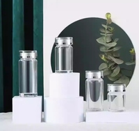 Bouteille en plastique PS de 60 ml en gros avec bouchon à vis, logo personnalisable, conteneur vide pour pilules/vitamines/capsules de complément alimentaire pour sérigraphie