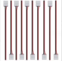 Bande lumineuse LED SYK 8 mm sans soudure, connexion rapide, connecteur à 2 broches, conducteur en cuivre, isolation en PVC, 3528