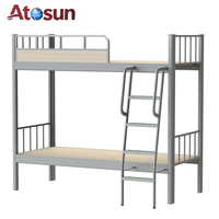 Lit superposé en métal robuste pour l'école, construction en fer solide, lit pour dortoir étudiant, appartement, hôtel
