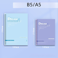 Carnets de notes en PP à spirale A5/B5 personnalisables pour le bureau, l'école et les étudiants, vente en gros