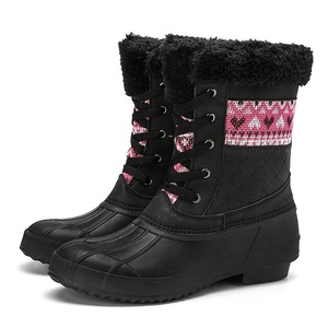 Bottes <span class=keywords><strong>de</strong></span> <span class=keywords><strong>neige</strong></span> classiques personnalisées en tissu PU pour <span class=keywords><strong>femme</strong></span>, légères, à tige haute droite, chaudes, avec fourrure, imperméables, doublure thermique en cachemire, soutien <span class=keywords><strong>de</strong></span> la voûte plantaire - Product Image 3