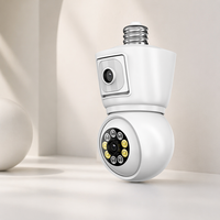 Équipement de sécurité Caméra WiFi double objectif HD 4MP avec application ICsee Vision nocturne Capteur CMOS Détection de mouvement et audio bidirectionnel