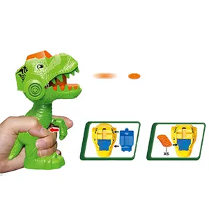 Juguetes para niños juguetes de animales de plástico eyección dinosaurio pistola juegos de disparos