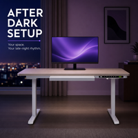 Bureau de jeu réglable en hauteur AOR, surface en fibre de carbone, structure en fer - Design moderne multifonctionnel et durable pour la maison et le bureau