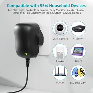 Fuente de Alimentación Conmutada Universal de 12W, Adaptador AC/DC con 8 Puntas, Garantía de 2 Años, Material ABS para Dispositivos de 3V-12V - Product Image 4
