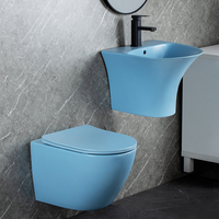 Conception personnalisée Placard à eau sans monture Lavabo à main au-dessus du comptoir Ensemble d'évier à cuvette murale
