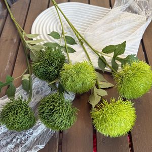 Fleur artificielle Jinxi, pompon coloré en forme de cône de pin à trois têtes, décoration de mariage, accessoires de photographie en extérieur, décoration intérieure - Product Image 2