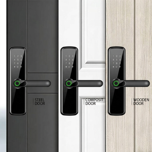 Poignée de porte intelligente Tuya <span class=keywords><strong>Wifi</strong></span> avec serrure numérique, déverrouillage à distance par empreinte digitale, carte-<span class=keywords><strong>clé</strong></span> pour hôtel, appartement, chambre, Cerradura Inteligente - Product Image 4