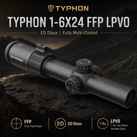 Lunette de visée TYPHON 1-6X24 FFP LPVO |   Réticule éclairé |   Alliage d'aluminium |   Optique de chasse tactique |   Étanche et antichoc |   True 1x