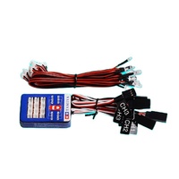 Kit d'éclairage LED RC 12 lumières intelligentes pour voitures RC 1/10 de drift sur route, options de tuning pour Yokomo Tamiya, télécommande