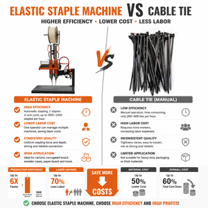 Semi-Automatic <b>Stretch</b> Loop Tagging <b>Machine</b> 60x48x100cm High Accuracy Metal Stapling Equipment for Machinery & Hardware - Product Image 2