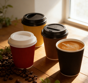 Custom Disposable Insulated <b>Corrugated</b> <b>Paper</b> Cup 8oz 12oz 14oz 16oz Ripple Kraft Cup Double Wall Coffee <b>Paper</b> Cup - Product Image 3