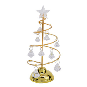 <b>Christmas</b> decorations: wrought iron illuminated desktop <b>Christmas</b> <b>tree</b>, crystal <b>Christmas</b> <b>tree</b> night light, <b>Christmas</b> gift - Product Image 5