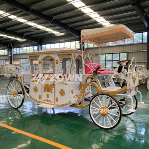 Charrette Électrique Royale – Chariot Élégant pour Visites Panoramiques, Location de Mariage, Parcs à Thème et Banquets en Plein Air - Product Image 6