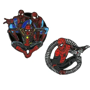 Homem aranha metal pin crachá Pin crachá metal personalizado inspirado Não mínimo lapela pino metal crachá fabricação