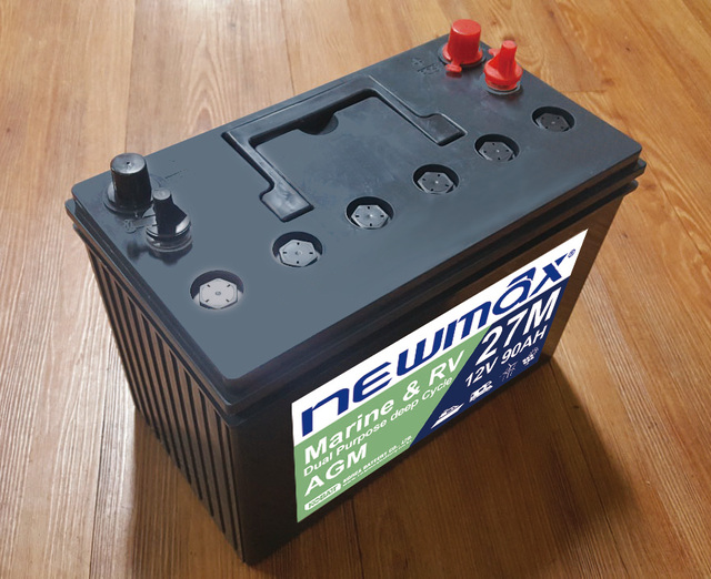 4 NEWMAX MRV27 Korea 12V 90Ah Deep Cycle VRLA AGM Battery High Rate Solar UPS Backup Power Submarines Lead Acid 7-8 Year Cycle