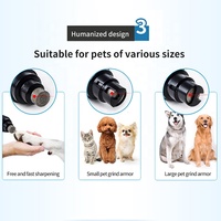 Lime à ongles électrique silencieuse pour animaux de compagnie, lime à ongles pour chien rechargeable par USB, lime à ongles pour chat pour le toilettage des animaux de compagnie de petite et moyenne taille