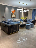 Neues Modell L-förmiges Dreisitzer-Sofa aus Echtleder mit Holzrahmen Modernes Design für Schul- und Wohnzimmernutzung