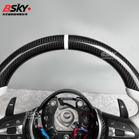 Volant en cuir perforé blanc personnalisé avec fibre de carbone, adapté aux modèles BMW F30 F10 F15 F01 F20 F22 F25 F31 F32 E70 E71 E90 E92
