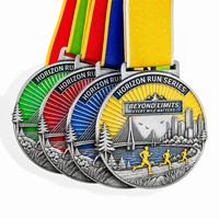 Medaglie Personalizzate per Campioni di Calcio, Ginnastica, Karate, Judo, Sport, Medaglia in Metallo Dorato per Maratona