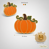 Broches et épingles de revers en métal, émail souple personnalisé, motif citrouille d'automne et Thanksgiving, bijoux dorés, vente en gros, usine OEM