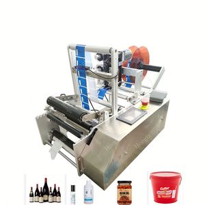120 modèles d'étiqueteuse semi-automatique double face pour bouteilles rondes emballage électrique en verre et métal - Product Image 1