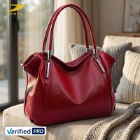 Sac fourre-tout en cuir véritable souple pour femme, grande capacité, grain de galet, avec poignée supérieure, sac à main pour le quotidien, les voyages et le shopping
