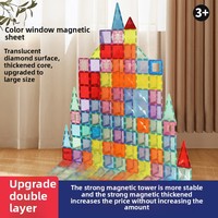 Ensemble de blocs de construction éducatifs pour enfants Tuiles magnétiques fortes Puzzle Assemblage Jouets en plastique pour garçons et filles Idée cadeau