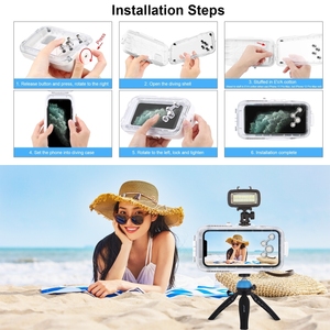 PULUZ-funda impermeable para teléfono móvil iPhone, carcasa subacuática para tomar fotos y vídeos, 40m, para iPhone 11 12 13 Pro Max - Product Image 5