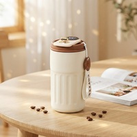 Nouvelle Tasse Isotherme Double Paroi en Acier Inoxydable avec Affichage de Température et Sangle de Transport 450ML