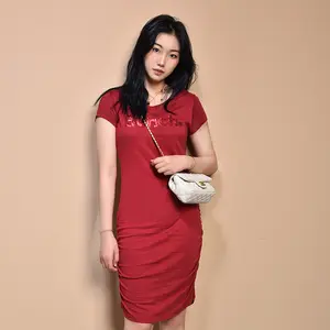 Stockpapa women summer simple casual elegant dress excellent quality shift dress women