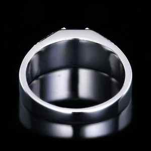 Anillo de oro de 18k con zafiro azul natural de Birmania SGARIT de 0.97ct, halo para hombre con 52 piezas de diamantes naturales de 0.121ct, certificado NGTC, joyería. - Product Image 4
