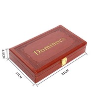 Jeu de dominos en mélamine de 28 pièces avec boîte en cuir, jeu de société d'intérieur, divertissement de table, dominos jouet