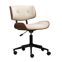 Chaise de bureau moderne de luxe léger, design contemporain, avec structure en acier, pivotante, réglable en hauteur, confortable, sans accoudoirs, idéale pour la maison, la chambre ou le bureau.