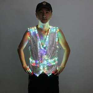 Chaleco con luz LED, <span class=keywords><strong>ropa</strong></span> <span class=keywords><strong>de</strong></span> mago, chaqueta <span class=keywords><strong>de</strong></span> disfraces LED <span class=keywords><strong>de</strong></span> rendimiento <span class=keywords><strong>de</strong></span> circo - Product Image 2