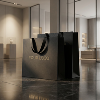 Sac cadeau en papier de luxe avec décoration en nœud, logo personnalisé, écologique, réutilisable, emballage de boutique haut de gamme avec poignée en ruban de satin