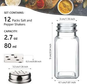 4oz Glass Spice <b>Jars</b> With Lids <b>Kitchen</b> Airtight Glass <b>Jars</b> <b>Storage</b> Bottles Glass <b>Storage</b> <b>Jar</b> With Lids - Product Image 3