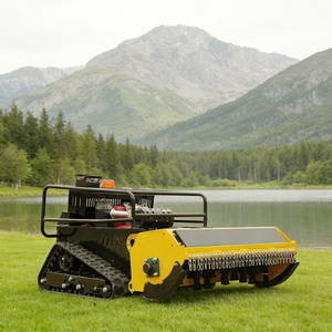 Livraison gratuite, tondeuse à <span class=keywords><strong>gazon</strong></span> robotisée télécommandée, moteur diesel CE EPA, chenilles en caoutchouc agricoles - Product Image 3