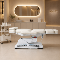 Table de beauté électrique à 4 moteurs avec base pivotante, hauteur réglable, pour salon, spa, tatouage, microblading, esthétique dentaire