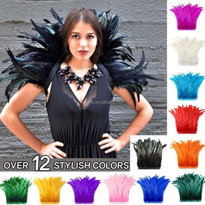 Pampille en plumes de coq pour coiffe vintage, accessoire de danse <span class=keywords><strong>Samba</strong></span> et de bricolage, robe de soirée, concours de beauté - Product Image 2