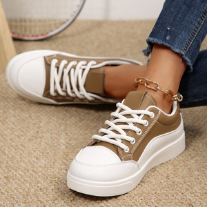 White Sneakers 2026 New Style White <b>Socks</b> Low-Top Thick-Soled Sports Board Shoes Lightweight, Not Tiring Feet, Casual Shoes - Product Image 1