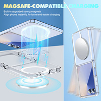 Étui transparent hybride 2-en-1 compatible avec Samsung Z Flip 8 7 6, coque magnétique antichoc pour écran pliable