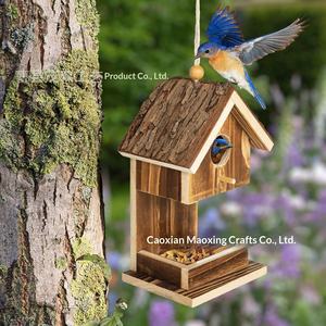Nichoir créatif en bois pour l'extérieur avec mangeoire suspendue pour l'élevage des oiseaux dans la cour - Product Image 4