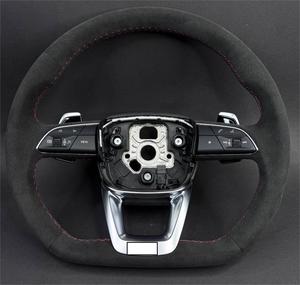 <span class=keywords><strong>Volant</strong></span> de direction en daim de luxe <span class=keywords><strong>S</strong></span> <span class=keywords><strong>Line</strong></span> à fond plat adapté à <span class=keywords><strong>Audi</strong></span> A7 C8 S7 RS7 2019-2026 - Product Image 1